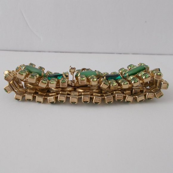 Cuff Bracelet Emerald/Jade/Peridot Colored Sets - Picture 4 of 4